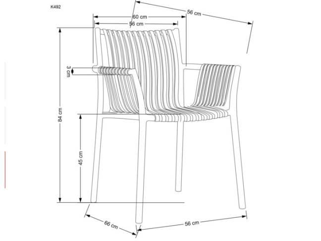 Lauko kėdė K-492 14 Lauko kėdė K-492 14