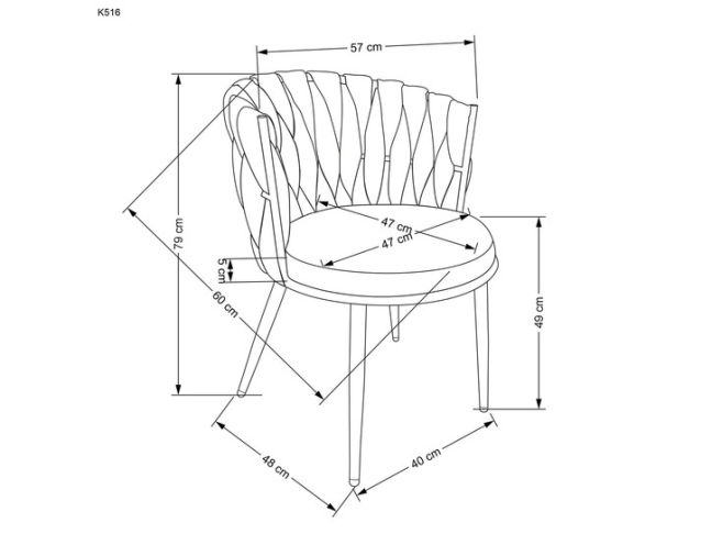Kėdė K-516 16 Kėdė K-516 16