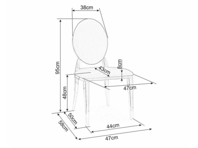 Kėdė KING VELVET 8 Kėdė KING VELVET 8