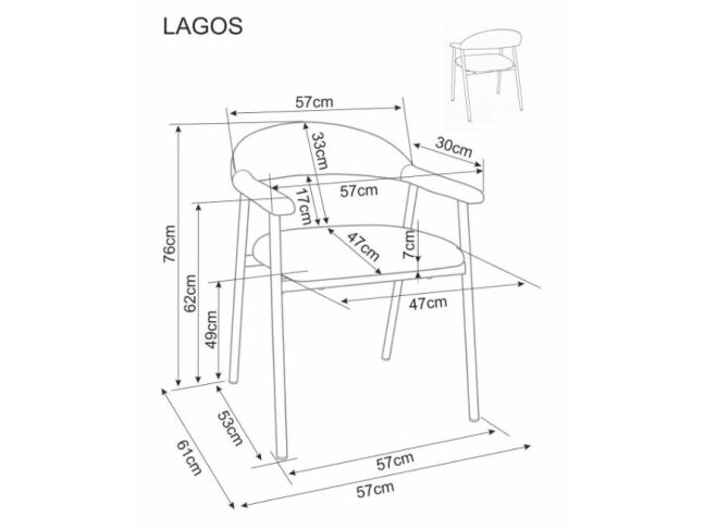 Kėdė LAGOS D RAVEN 5