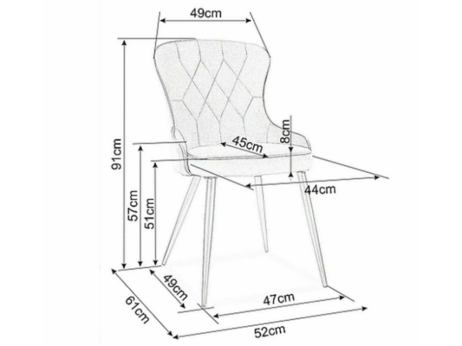 Kėdė LOTUS VELVET 8