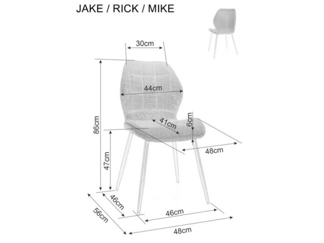 Kėdė MIKE VELVET 4 Kėdė MIKE VELVET 4