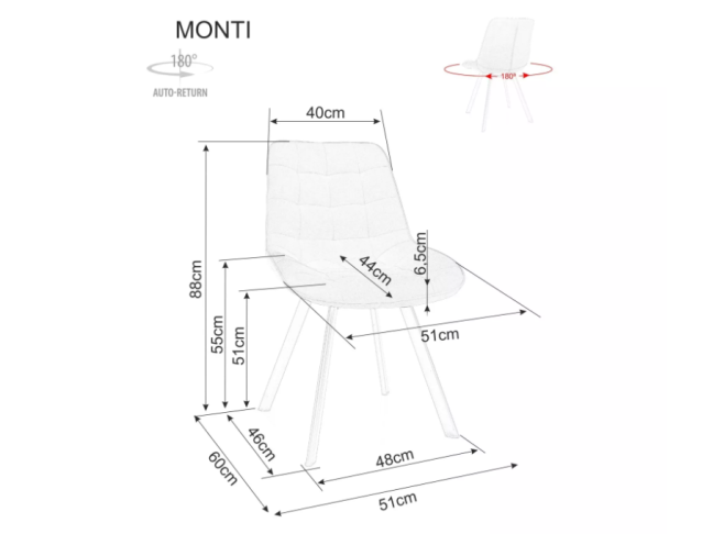 Kėdė MONTI VELVET 5 Kėdė MONTI VELVET 5