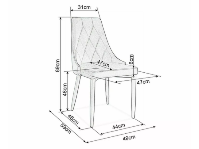Kėdė TRIX B VELVET 6 Kėdė TRIX B VELVET 6