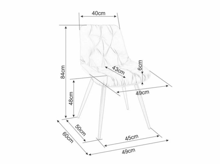 Kėdė PRAGA VELVET 3 Kėdė PRAGA VELVET 3