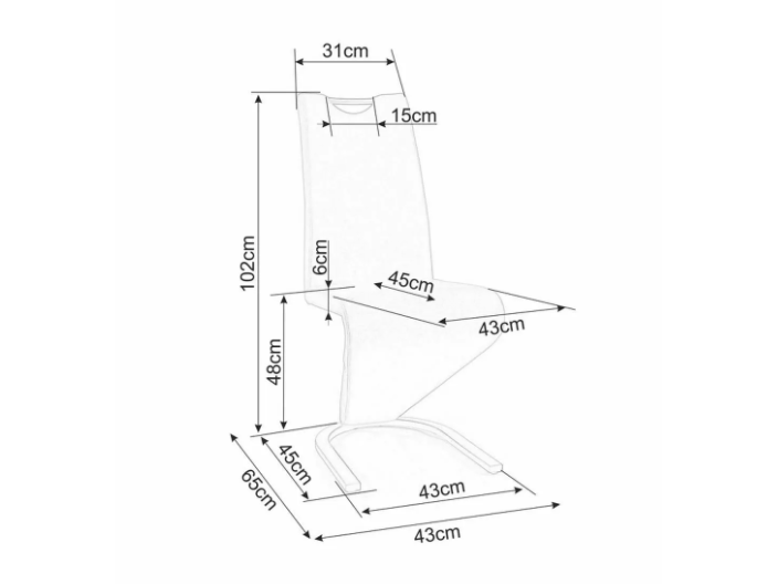 Kėdė H-090 VELVET 5