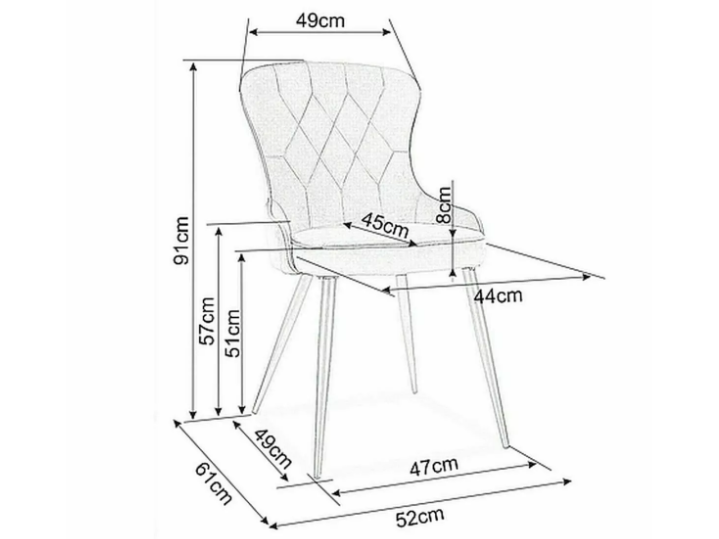 Kėdė LOTUS VELVET 8 Kėdė LOTUS VELVET 8