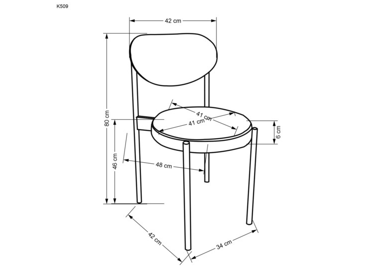 Kėdė K-509 10 Kėdė K-509 10