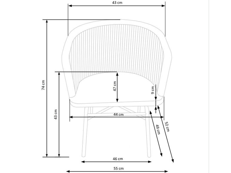 Lauko kėdė K-400 13 Lauko kėdė K-400 13