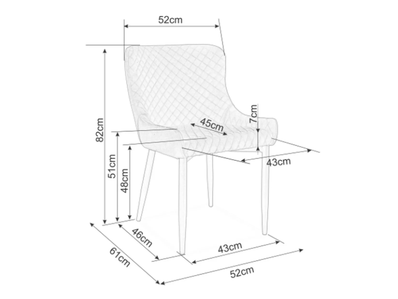 Kėdė COLIN B VELVET 5 Kėdė COLIN B VELVET 5