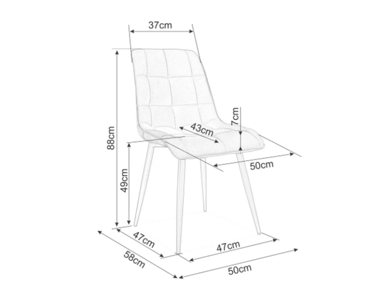 Kėdė CHIC MATT VELVET 1