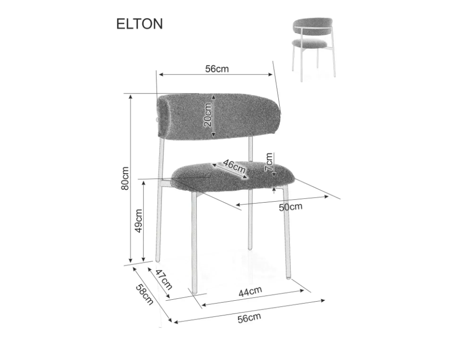 Kėdė ELTON K BREGO 4 Kėdė ELTON K BREGO 4