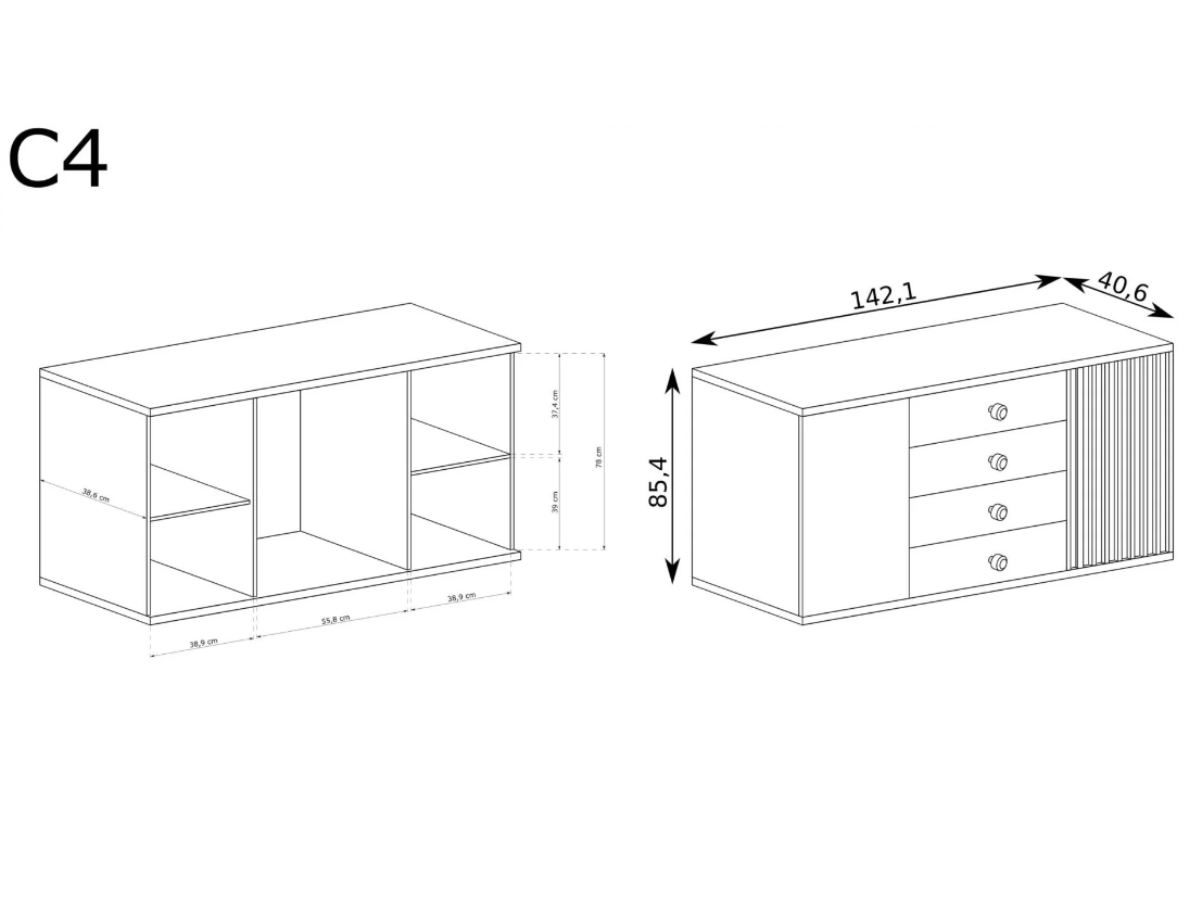 Komoda CALI C4 1