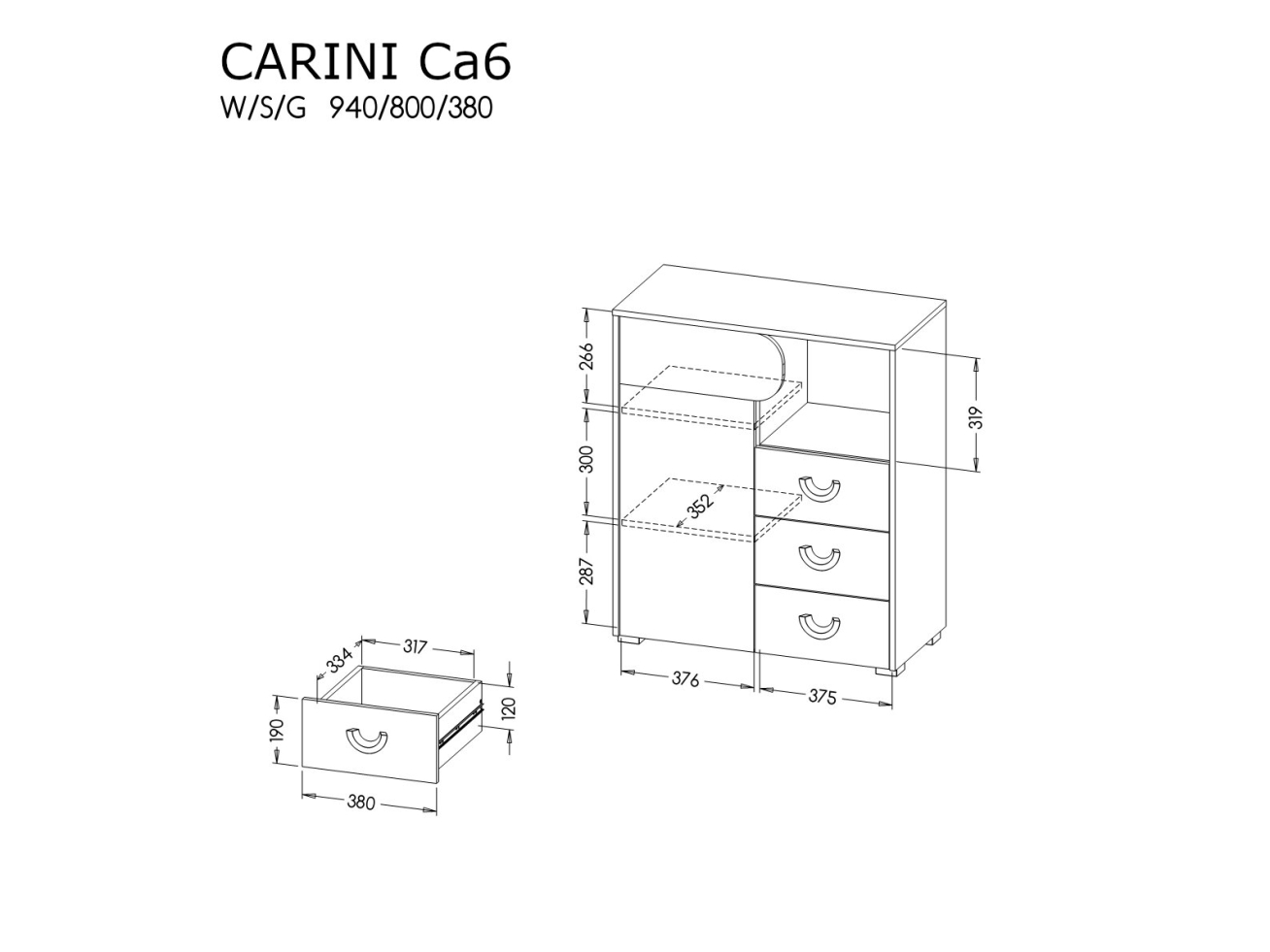 Komoda CARINI CA6 1 Komoda CARINI CA6 1