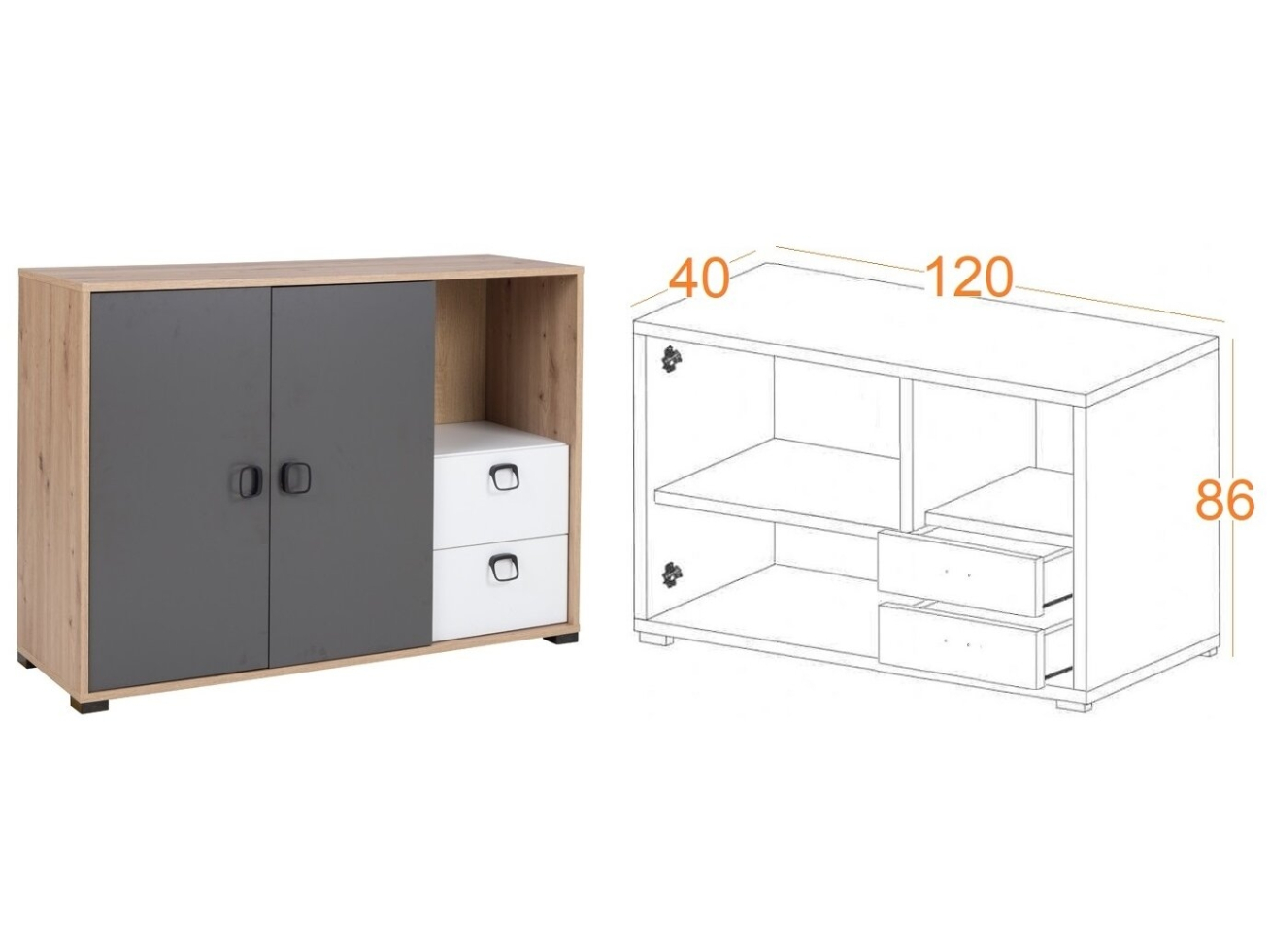 Komoda KEVIN REG 6 1 Komoda KEVIN REG 6 1