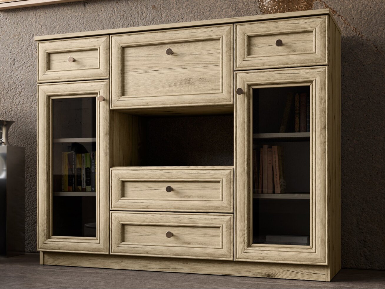 Komoda su vitrinom MBL 140-W