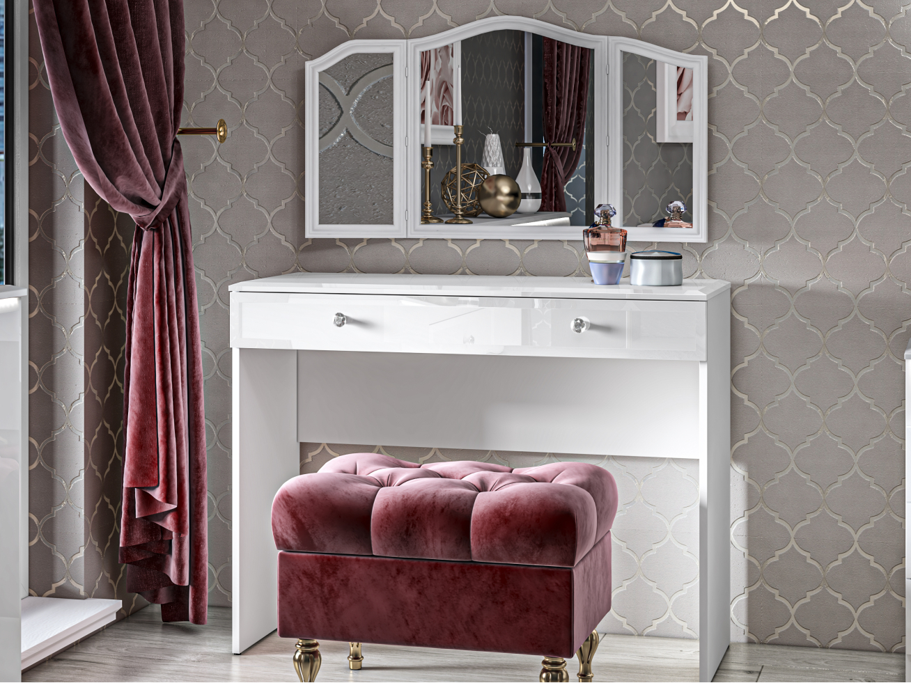 Kosmetinis staliukas GLAMOUR 0501 1