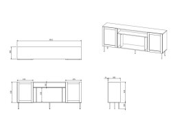 Komoda JUTA EF su elektriniu židiniu