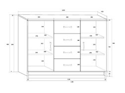 Komoda K-1244S2D