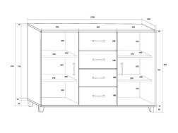 Komoda KN-1244S2D
