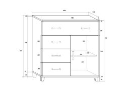 Komoda KN-8044S1D