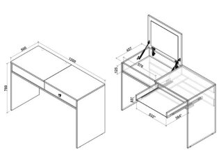 Kosmetinis staliukas MEGAN