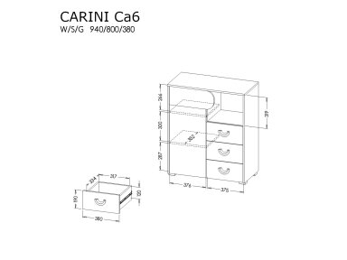 Komoda CARINI CA6