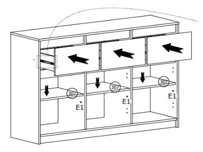 Komoda MANAMI K3D3S 1 Komoda MANAMI K3D3S 1