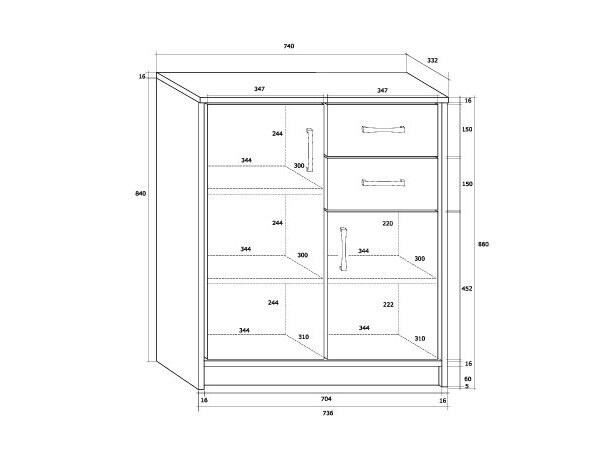 Komoda K1-2D-2S 1 Komoda K1-2D-2S 1