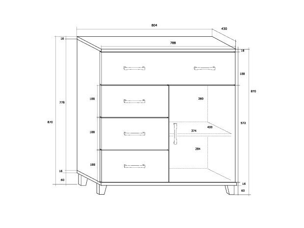 Komoda KN-8044S1D 1 Komoda KN-8044S1D 1