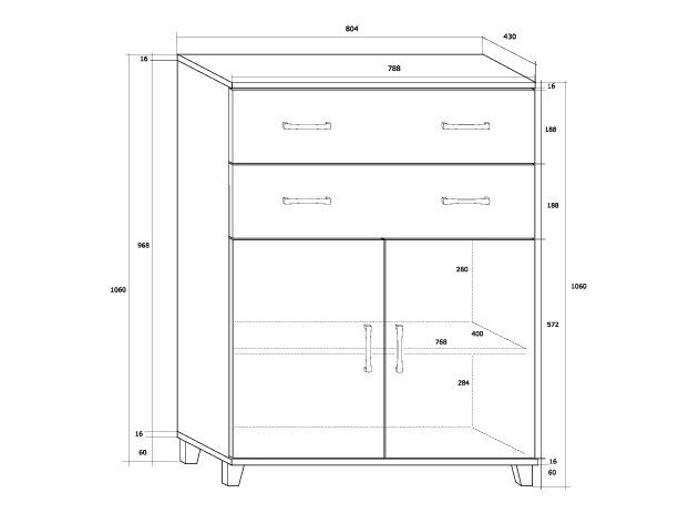 Komoda KN-8052S2D 1 Komoda KN-8052S2D 1
