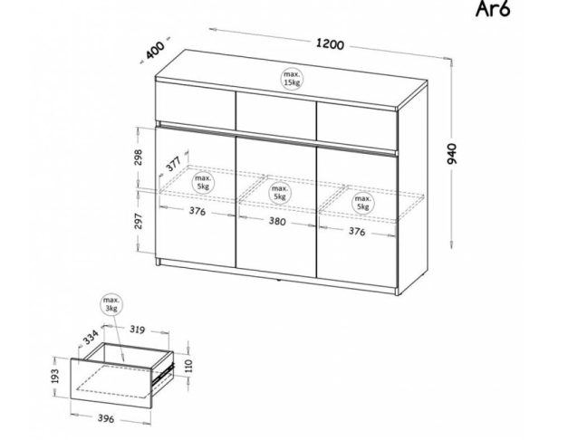 Komoda ARCA AR6 1 Komoda ARCA AR6 1