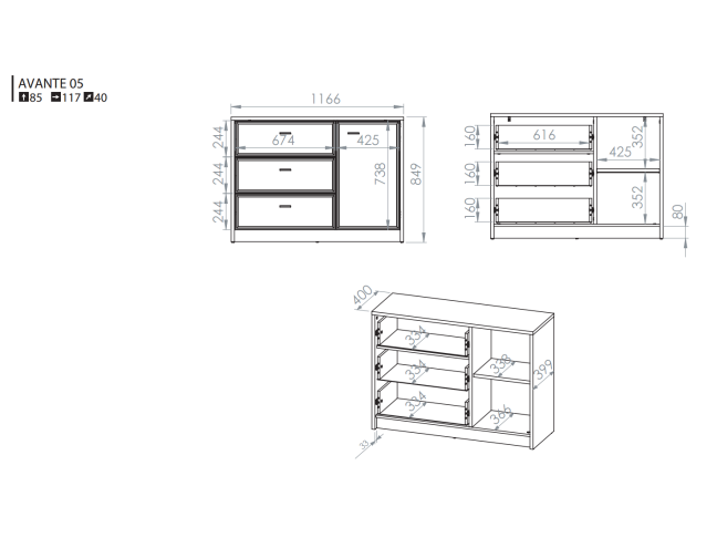 Komoda AVANTE 05 10