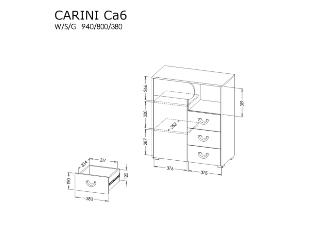 Komoda CARINI CA6 1
