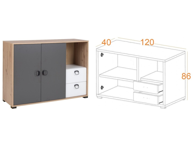 Komoda KEVIN REG 6 1