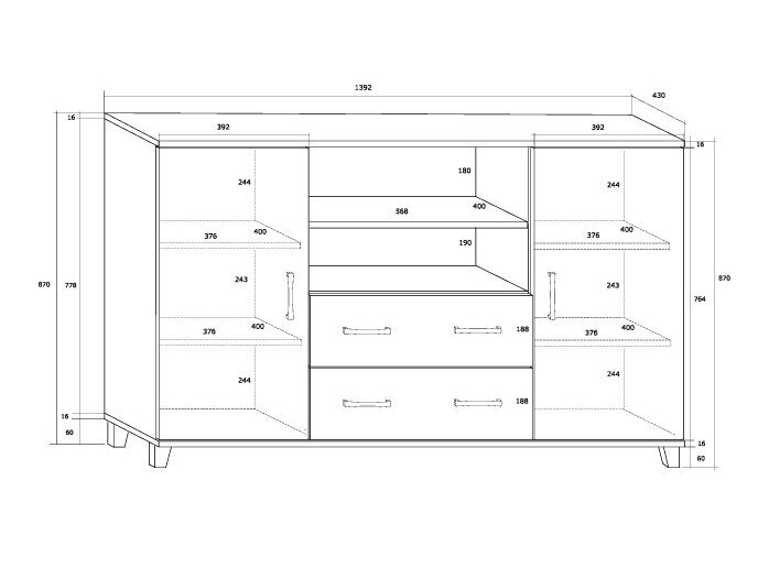 Komoda KN-1442S2DW6 1