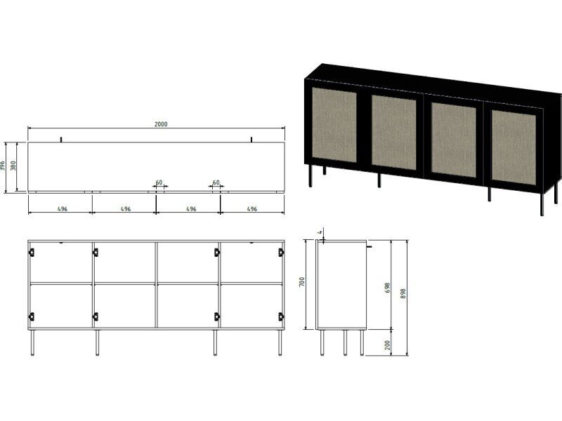 Komoda JUTA 200 3 Komoda JUTA 200 3