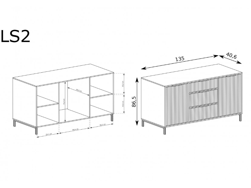 Komoda LINKASTYLE LS2 2 Komoda LINKASTYLE LS2 2