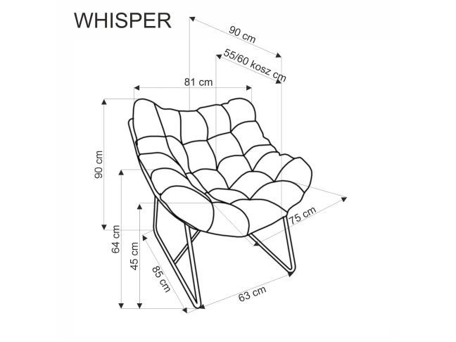 Lauko fotelis WHISPER 16