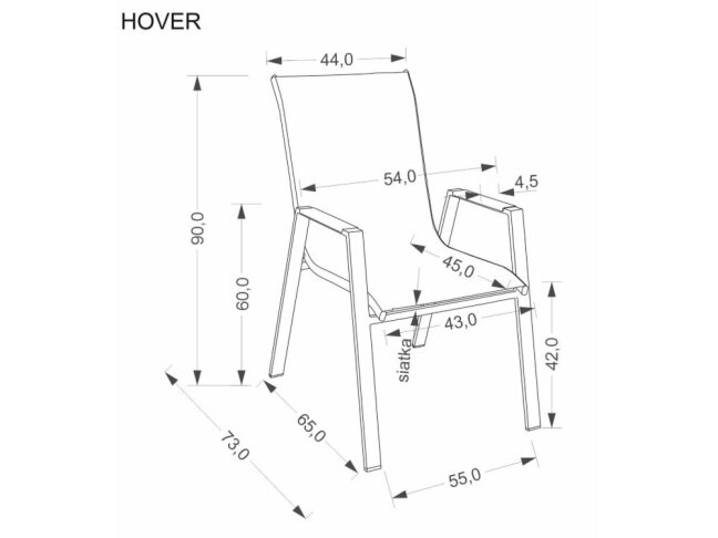 Lauko kėdė HOVER 2 Lauko kėdė HOVER 2