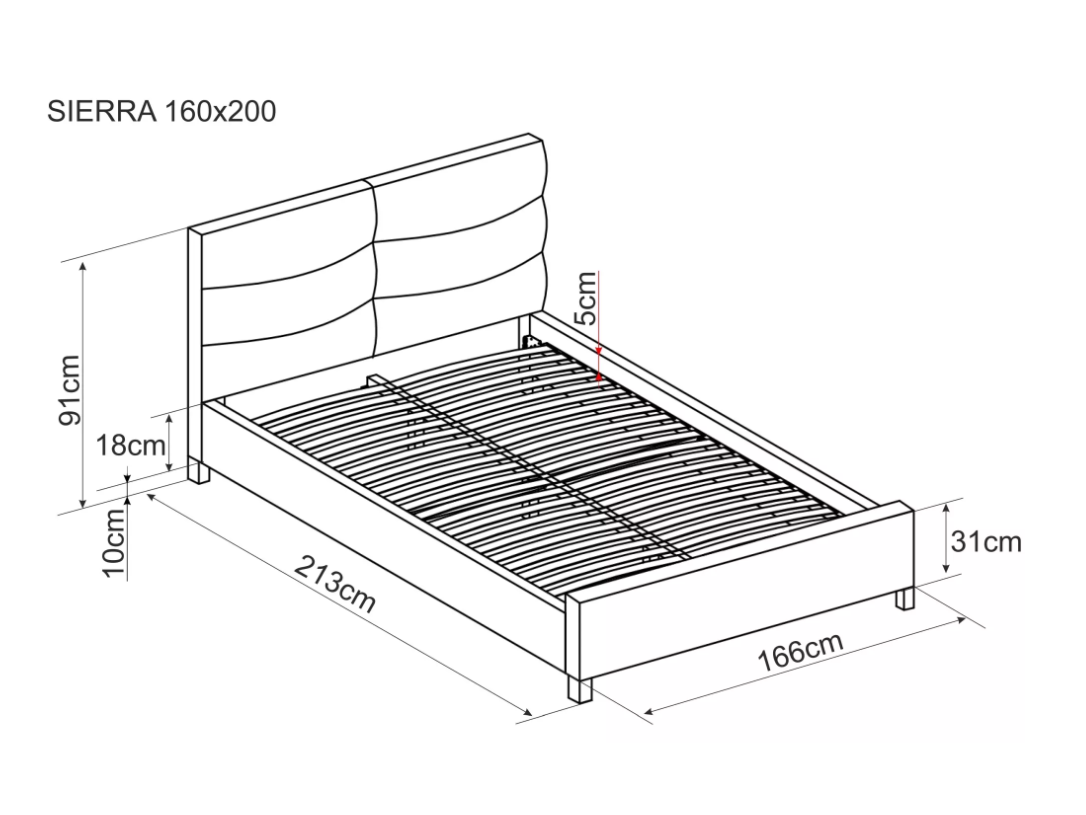 Lova su čiužiniu PM SAVANA 160x200 4
