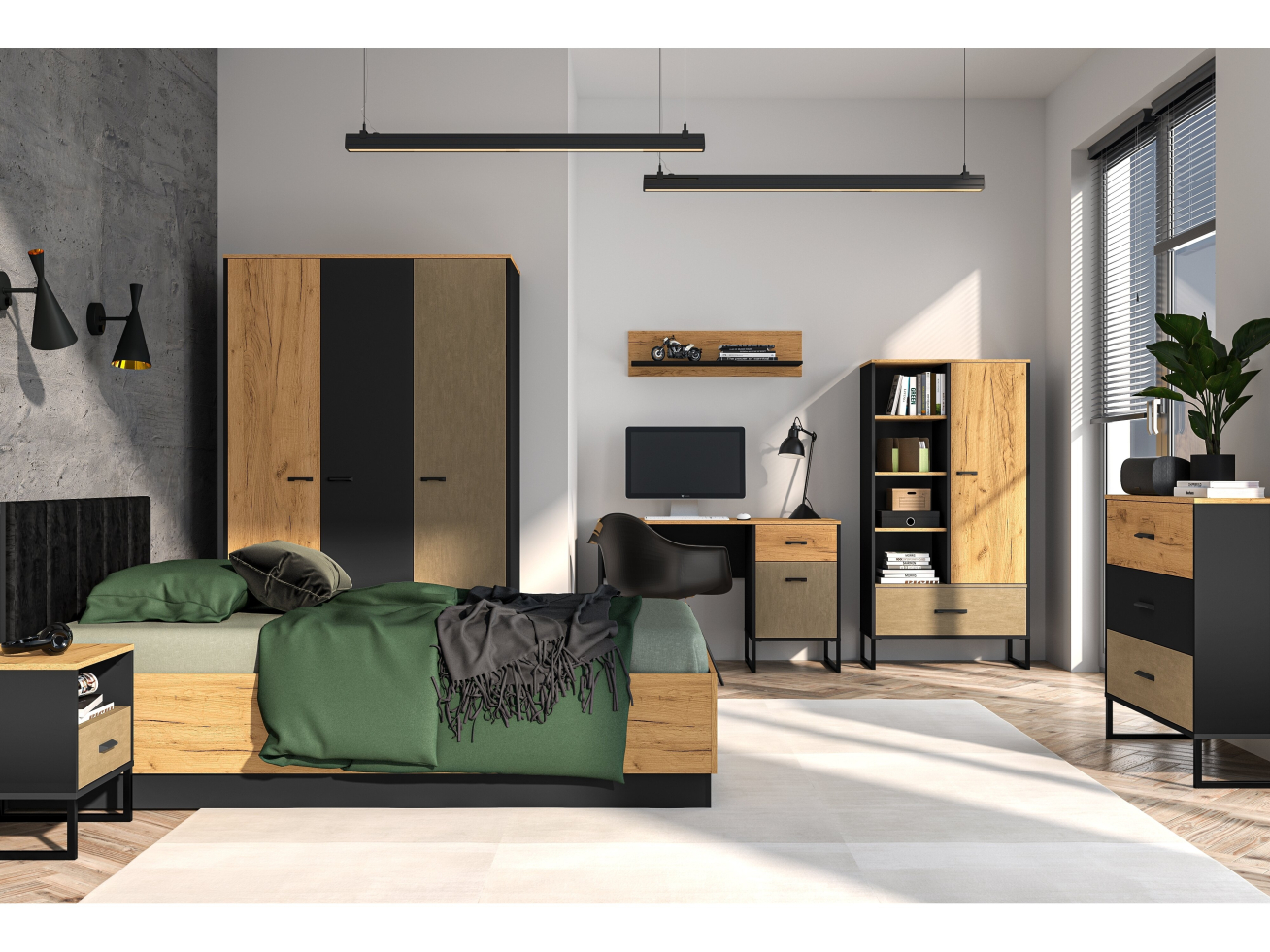 Jaunuolio lova su stalčiumi COLT 10 + WKL 3 Jaunuolio lova su stalčiumi COLT 10 + WKL 3