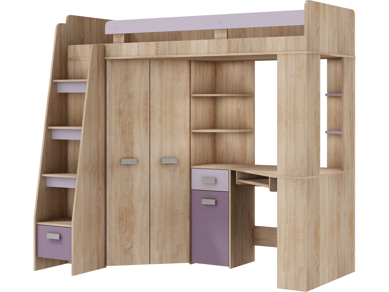 Lova su spinta ir rašomuoju stalu ANTRESOLA