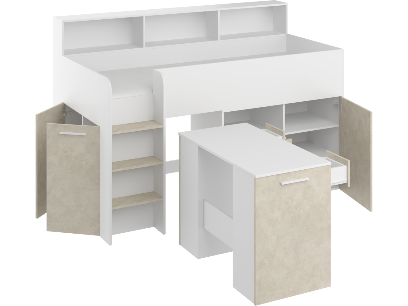 Lova su stalčiais ir rašomuoju stalu NEO 1