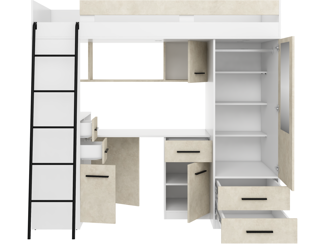 Lova su spinta ir rašomuoju stalu SMYK 1