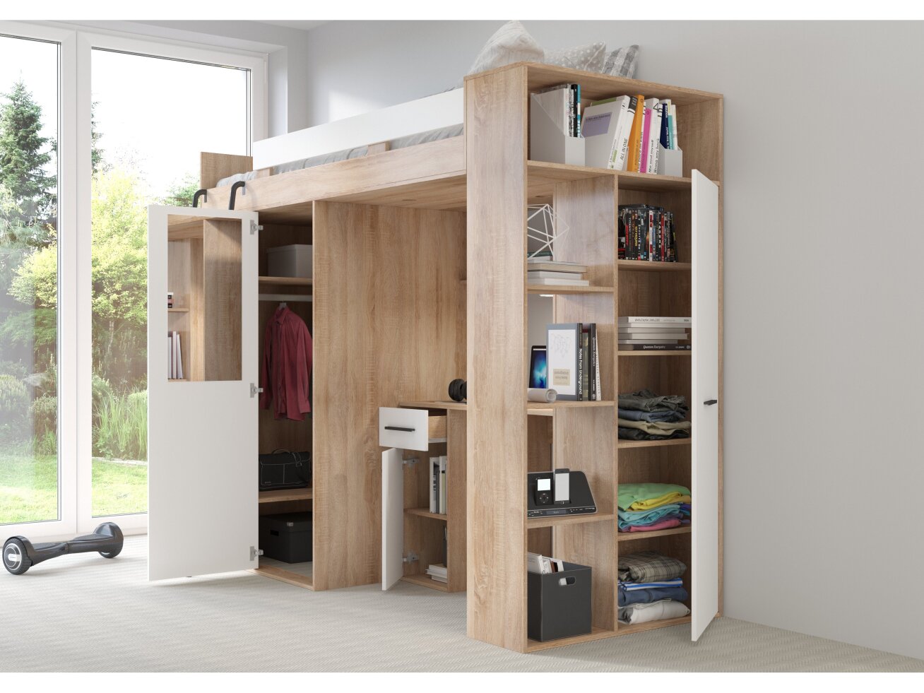 Lova su spinta ir rašomuoju stalu VERANA 2