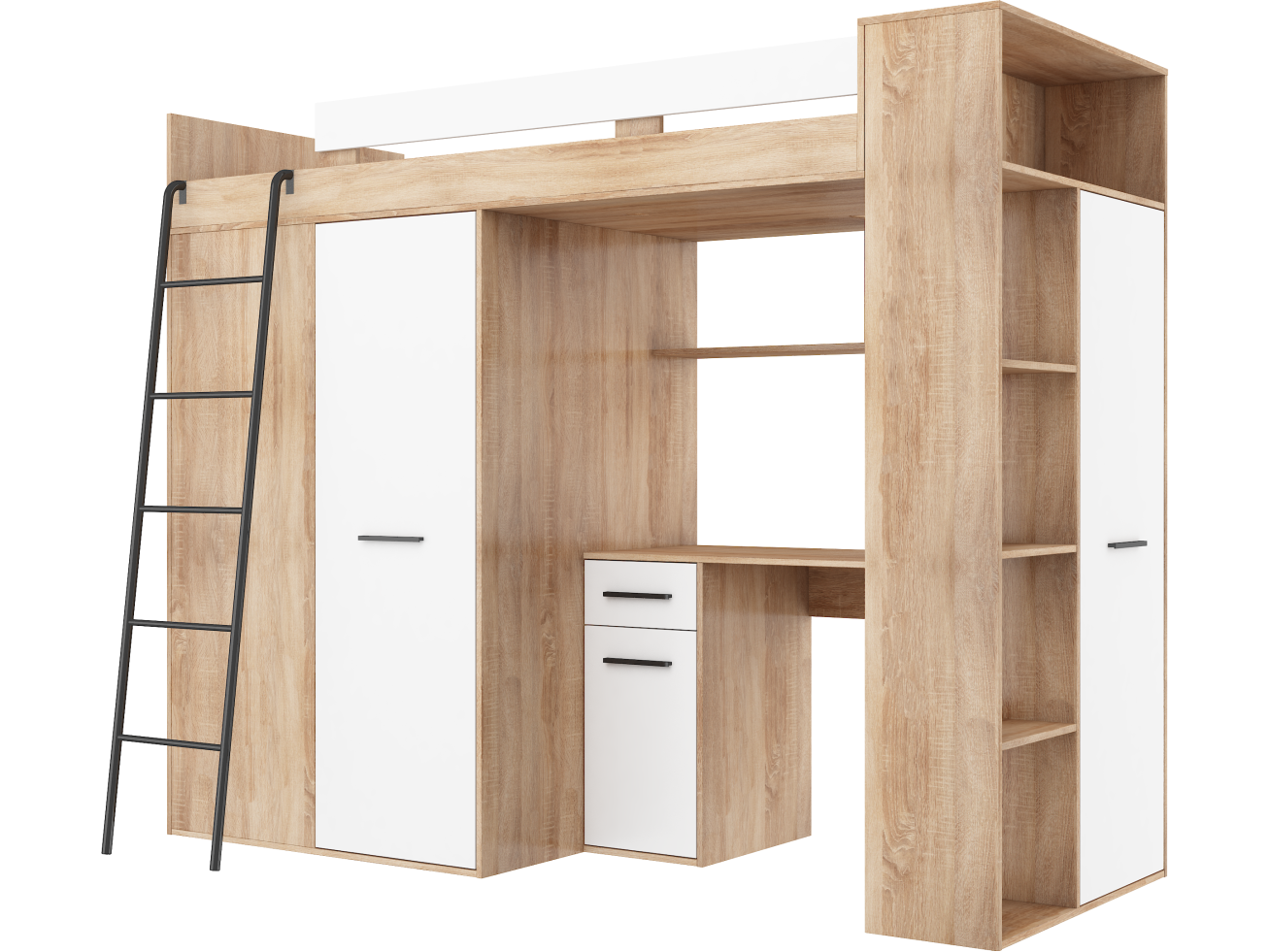 Lova su spinta ir rašomuoju stalu VERANA