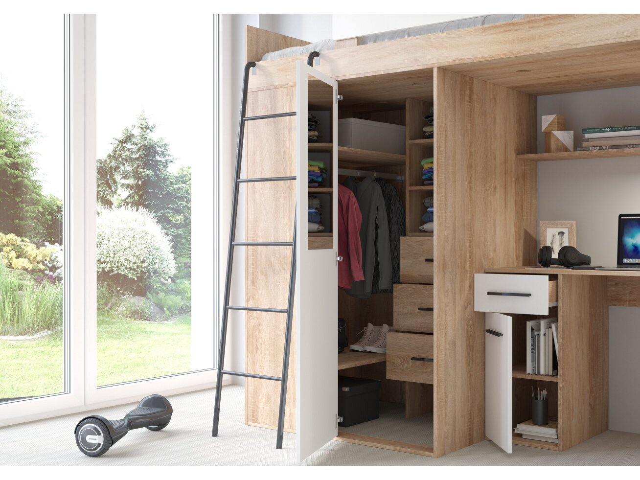 Lova su spinta ir rašomuoju stalu VERANA 1