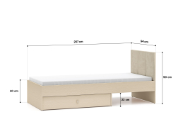 Jaunuolio lova su stalčiumi MEVEL 08 + WKL