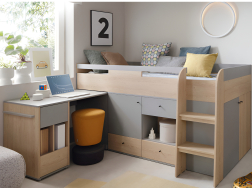 Lova su rašomuoju stalu ir komoda OR8